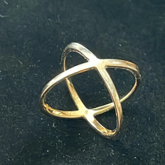 Michael Kors Pave Ring Criss Cross X Rhinestone size 8 - Picture 7 of 14